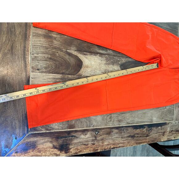 CAbi #6046 Women's Coral Orange Utility Trouser Straight Leg Pants Size 4 - Picture 11 of 11